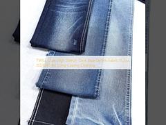 Kain Denim Biru Tua High Stretch Gaya TWILL 11.2oz JSD3039 untuk Pakaian Tahan Lama