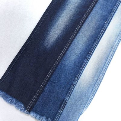 Pupuk tahan penyusutan Spandex Kain Denim Tri Core Katun Spandex Biru Gelap 11oz