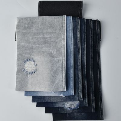 Katun Polyester Spandex Stretch Denim Kain 11.9oz Gaun Gaun Jean