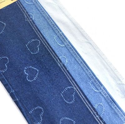 Beli Kain Denim Jacquard Cetak Hati Denim Non Elastis 10.6oz untuk Pakaian Jeans Unik JSD3077-01 online manufacture