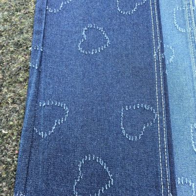 Beli Non Stretch Berat Berat Bentuk Jantung Pola Blue Denim Kain 10.6oz online manufacture