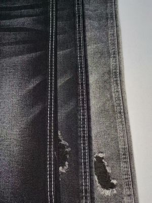 Beli Kain Denim Katun Poliester Berat Super-lembut 11.3oz HITAM/HITAM JSD3250A untuk jeans fashion online manufacture
