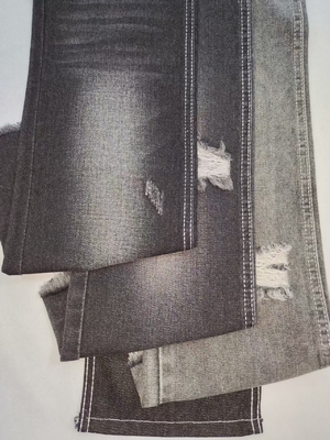 Beli Kain Denim Poliester Katun 9.8OZ  Gaya TWILL Non Elastis HITAM/HITAM JSD3267 untuk jeans fashion online manufacture