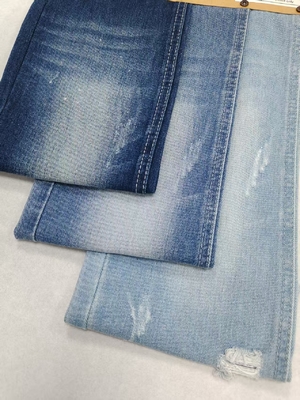 Beli Kain Denim 9.7oz Poliester Katun Non-Stretch, Gaya Kepar DARK INDIGO Untuk Jeans online manufacture