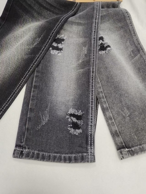 Beli TWILL Non-Stretch 9,4oz Kain Denim Hitam / Hitam Dengan 10 * 10 Konstruksi Untuk Jeans online manufacture