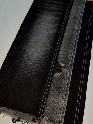 Beli Super lembut katun poliester denim kain hitam / hitam 14.2oz A606A untuk jeans pakaian grosir denim online manufacture