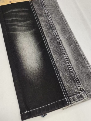 Beli Hitam / Hitam 75% kapas Spandex tinggi slub 9.4oz Kain Denim 9.4oz untuk jeans wanita online manufacture