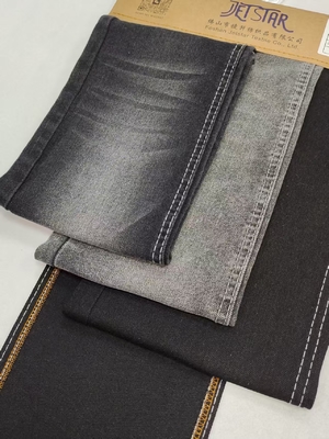 Beli Kain Denim Spandex Tinggi Tenun Lebar Penuh 180cm Berat 11oz HITAM/HITAM JSD3320A Untuk Jeans online manufacture