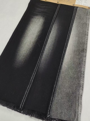 Beli Weak Stretch Dual-Core Siro Yarn Cross Slub  85%Cotton BLACKBLACK 10S Denim Fabric JSD3281A For Jeans Or jacket online manufacture