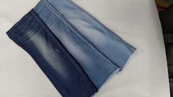 Beli Kain Elastis Serat Kimia OE 6.5oz Indigo Tua dengan lebar penuh 180cm 2/1 kain Denim kepar kanan JSD3148 untuk jeans online manufacture