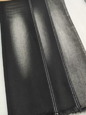 Beli Hitam/hitam 180cm lebar penuh Siro Yarn Cross Slub peregangan 9.2oz Kain denim JSD3302A Untuk mantel denim atau celana jeans online manufacture