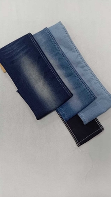 Beli Denim rajutan palsu 8.8oz Elastis Dark indigo dengan lebar penuh 150cm konstruksi 16*100/40+200 Kain Denim JSD3343 -1untuk celana jeans online manufacture