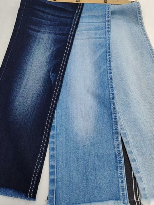 Beli Kain Denim Indigo Gelap Warp Slub Siro Yarn 8.8oz Konstruksi 10+10*16/55 Untuk Jeans Wanita online manufacture