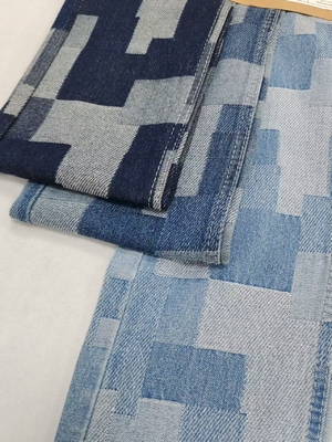 Beli Kain Denim Katun 60% Berat Sedang 9.5oz Cetak Kotak-Kotak Tidak Beraturan Untuk Jeans atau Rok Wanita online manufacture