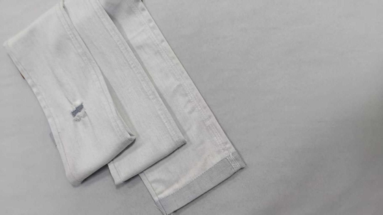 Beli Siro medium elastis 9.5oz Putih/Grey dengan lebar penuh 178-180 cm Konstruksi 8.5+10×8/55/75 Kain Denim JSD3410-1 online manufacture