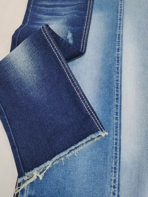 Beli Kain Denim Indigo Gelap High Stretch 10oz 3/1 Right Twill Tahan Susut untuk Jeans online manufacture