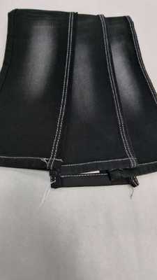 Beli Middle elastic 12oz Black with full width 180-182cm construction 7+7*7/55/75 Denim fabric  JSD3433A for men jeans online manufacture