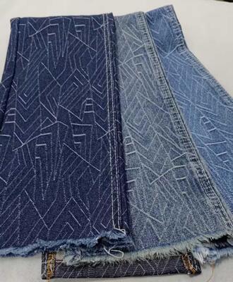 Beli Beautiful pattern Heavy weight Dark blue with full width 180cm /10x7 Denim fabric for jeans online manufacture
