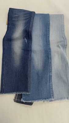 Beli 8.1 oz  Dark indigo with full width 180cm /12+12*21/40+21/70 Denim fabric JSD3351 for men jeans online manufacture