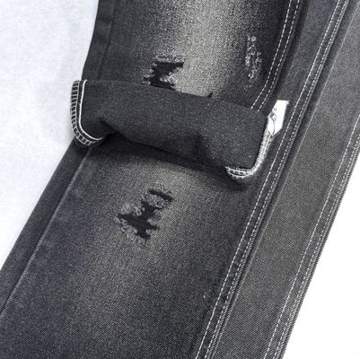 Tepat Hitam 60% Katun Polyester Kain Denim 25%Polyester 15% Rayon 12.5oz
