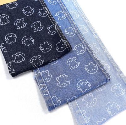 75% kapas 25% poliester anjing kecil Animal cetak kain denim 180cm 9.5oz