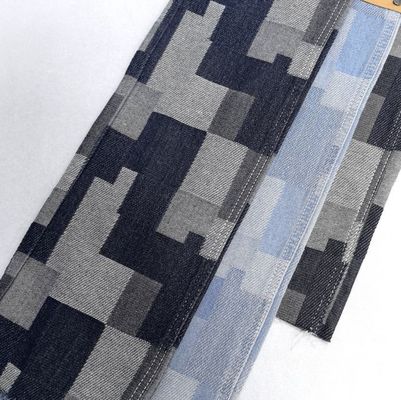 Checker Irregular Jacquard Kain Cetak Non Elastis Denim Untuk Anak-anak Jeans Skirt