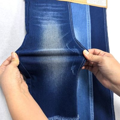 9OZ Elastisitas Peregangan Kain Denim Indigo Satin Untuk Wanita Proof Shrinkage