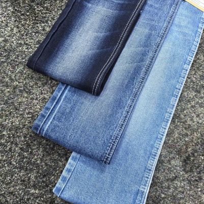 Kain denim spandex katun biru gelap berkualitas tinggi untuk jins pria