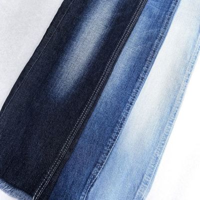 98% Kapas 2% Spandex elastis 10,3oz Kain Denim Untuk Jeans Shrinkage Proof