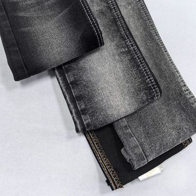 70%C 28%P 2%S Kain Denim Berat Untuk Pria 11.2OZ Hitam