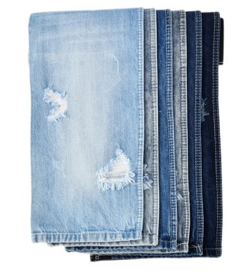 Warna biasa tahan mengecil 100 katun denim kain 12oz