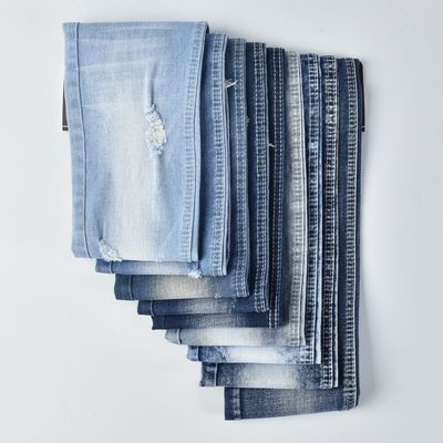 62' lebar peregangan kain denim katun poliester spandek QY017-1 9.5 oz
