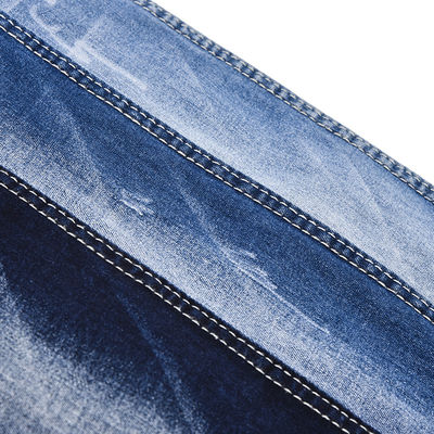 Kain Blue Cotton Polyester Spandex Stretch Denim QY040 8.5oz Untuk Jeans