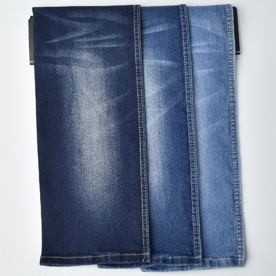 8.5oz Kain Denim Stretch Warna Woven Polyester Katun Spandex Kain Denim
