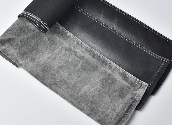 9.6oz tahan mengecil Katun Polyester Spandex Stretch Denim Kain