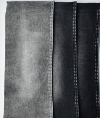 Pakaian tahan mengecil Katun Polyester Spandex Denim Kain 12,8oz