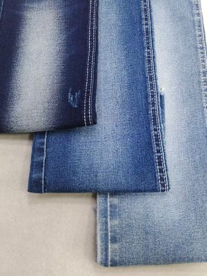 Rentang Lemah Katun Poliester Gelap Indigo Kain Denim JSD3037 9.6OZ