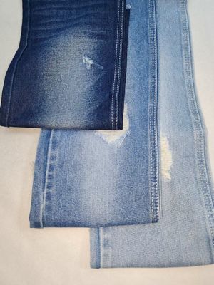 11.4oz Heavy Weight Cotton Polyester DARK INDIGO Kain Denim dengan 10+10*7 Konstruksi JSD3243 untuk celana jeans