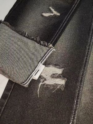 Kain Denim Gaya TWILL 12.2OZ HITAM/PUTIH dengan konstruksi 7*7 Untuk Jeans pria