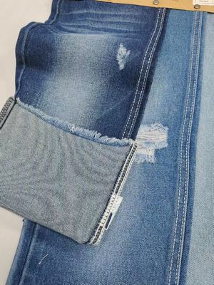 Wrinkle Resistant 10.7oz Twill Denim Fabric 80% Cotton Dark Indigo For Jeans